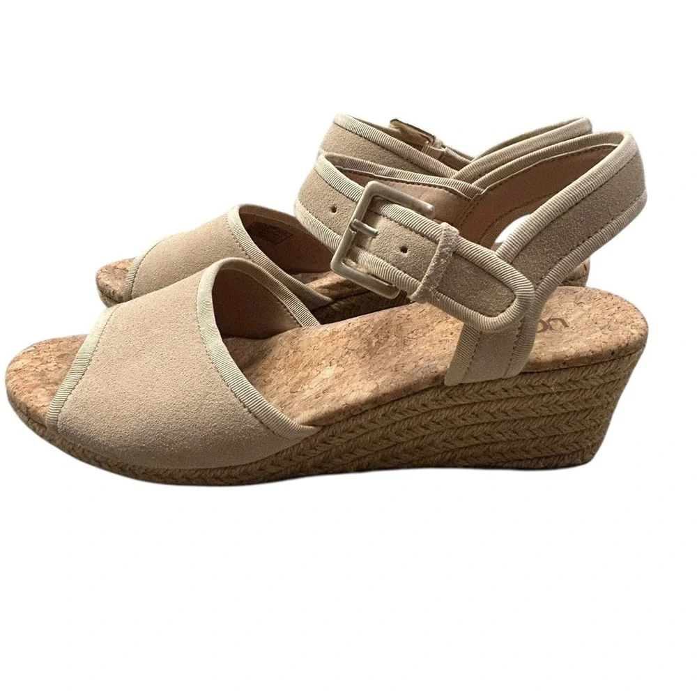UGG Maybell Wedge Espadrille Suede‎ and Weave Women’s Sandals Size 9 US